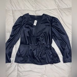 Express Wrap Blouse with Tie